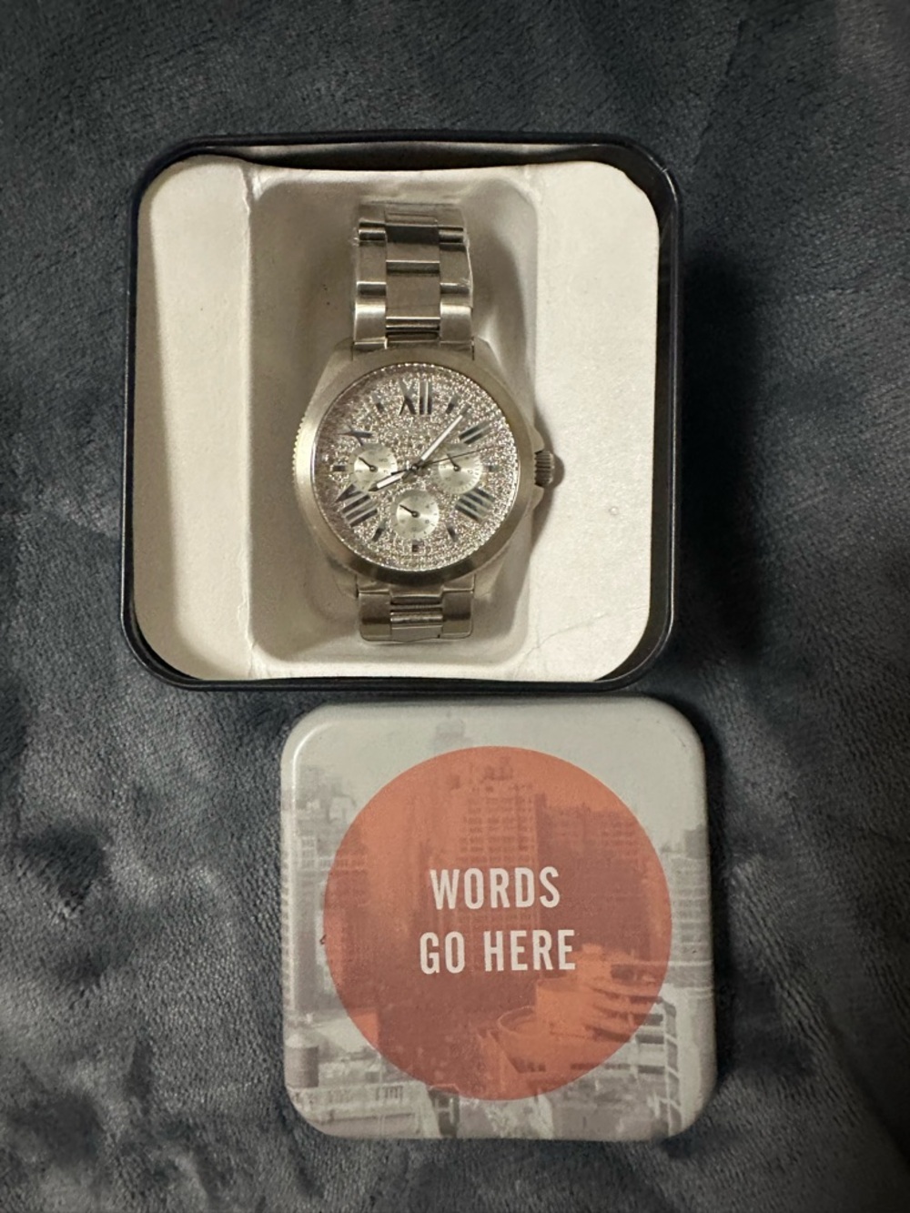Women's Silver Crystal Dial Stainless Steel Bracelet Watch
